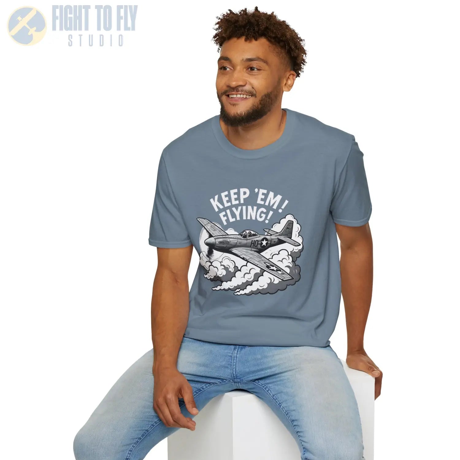 P-51 “Keep ’Em Flying!” - T-Shirt - Pilot gifts - WWII warbird t-shirt