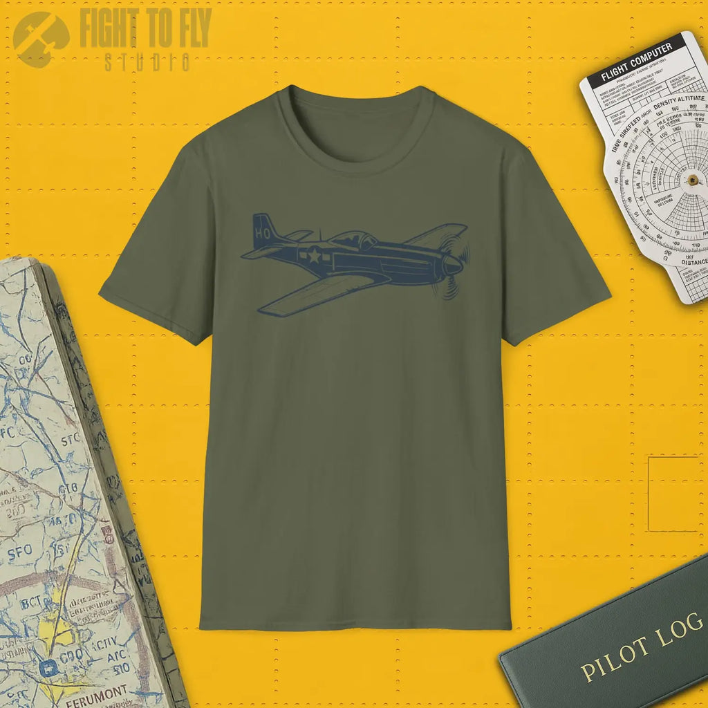 North American P-51 Mustang Premium T-Shirt - Pilot gifts - WWII warbird t-shirt
