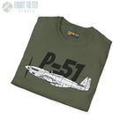 P-51 Mustang Side Profile T-Shirt - Pilot gifts - WWII warbird t-shirt