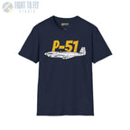 P-51 Mustang Side Profile T-Shirt - Pilot gifts - WWII warbird t-shirt