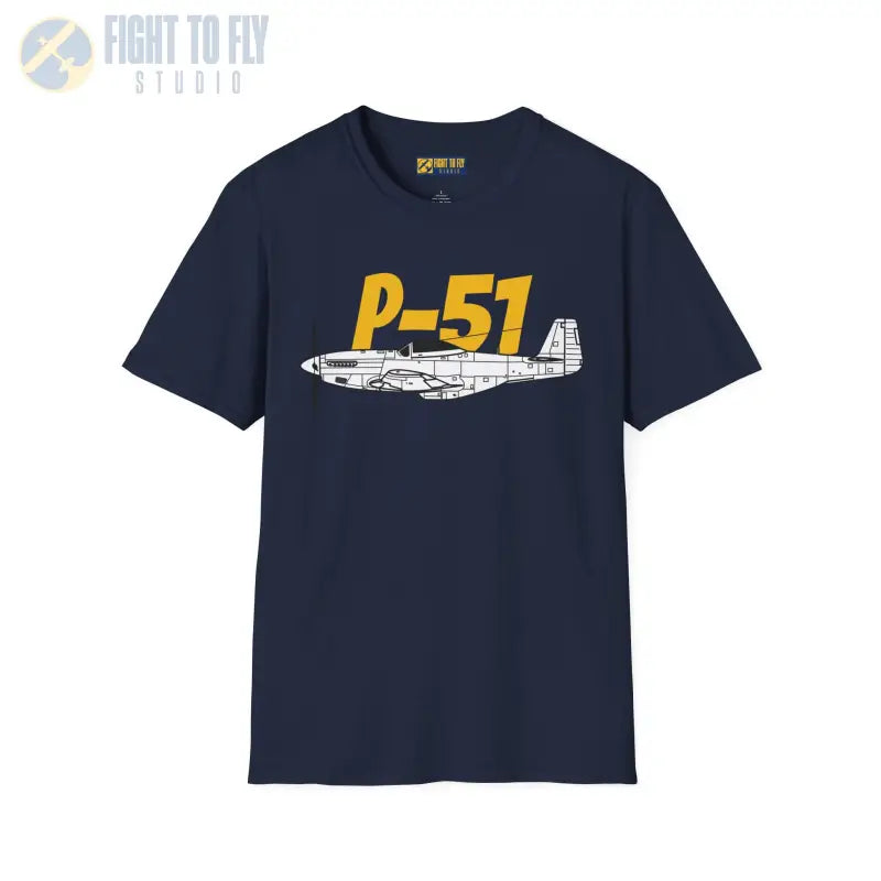 P-51 Side Profile T-Shirt – WWII Long-Range Fighter Tee - Pilot gifts - warbird t-shirt
