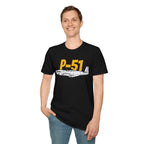 P-51 Mustang Side Profile T-Shirt - Pilot gifts - WWII warbird t-shirt