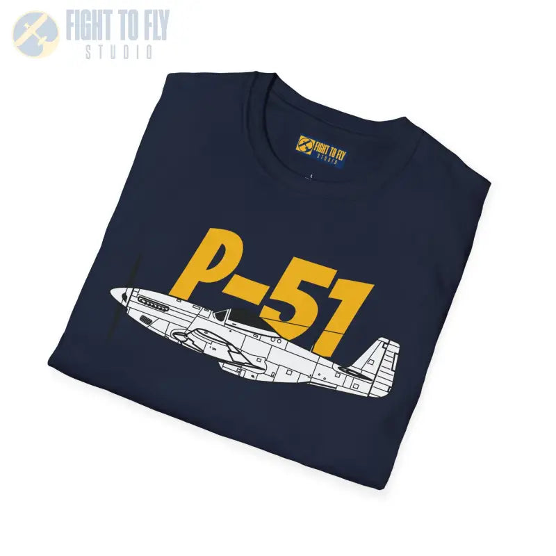 P-51 Side Profile T-Shirt – WWII Long-Range Fighter Tee - Pilot gifts - warbird t-shirt