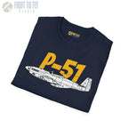 P-51 Mustang Side Profile T-Shirt - Pilot gifts - WWII warbird t-shirt