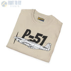 P-51 Mustang Side Profile T-Shirt - Pilot gifts - WWII warbird t-shirt