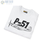 P-51 Mustang Side Profile T-Shirt - Pilot gifts - WWII warbird t-shirt