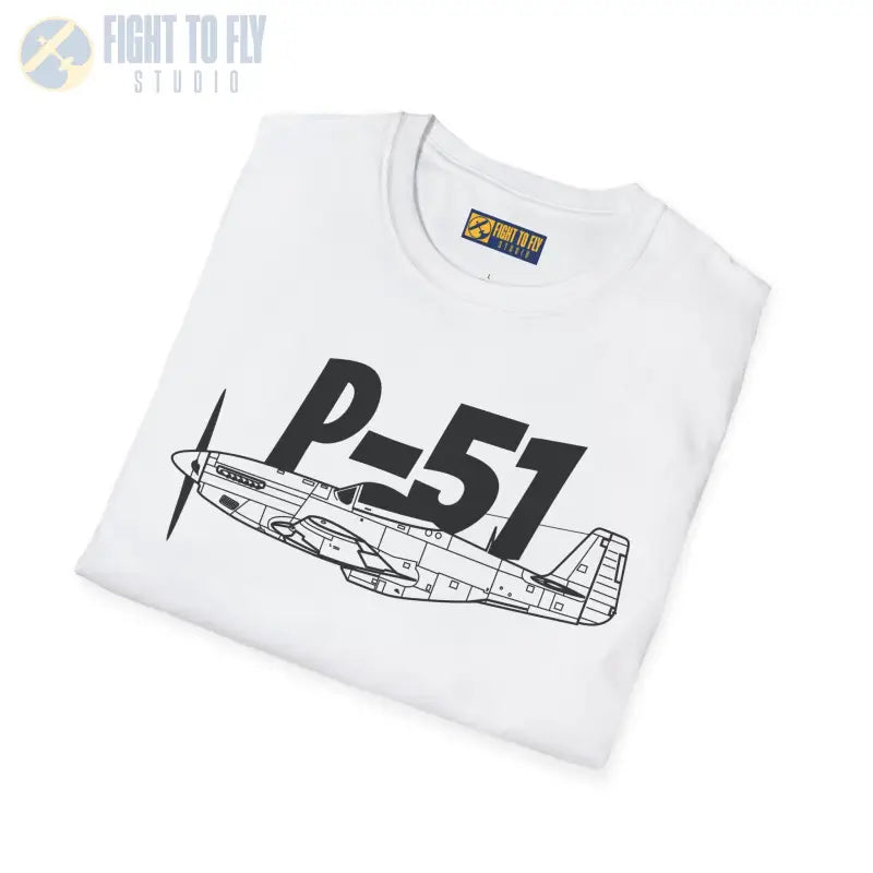 P-51 Side Profile T-Shirt – WWII Long-Range Fighter Tee - Pilot gifts - warbird t-shirt