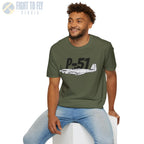 P-51 Mustang Side Profile T-Shirt - Pilot gifts - WWII warbird t-shirt