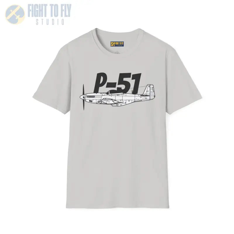 P-51 Side Profile T-Shirt – WWII Long-Range Fighter Tee - Pilot gifts - warbird t-shirt