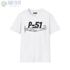 P-51 Mustang Side Profile T-Shirt - Pilot gifts - WWII warbird t-shirt