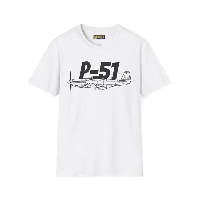 P-51 Side Profile T-Shirt – WWII Long-Range Fighter Tee - Pilot gifts - warbird t-shirt
