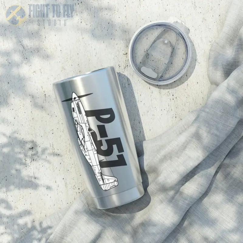 P-51 Tumbler – WWII Fighter Side Profile Design - Mug - Pilot gifts - warbird t-shirt