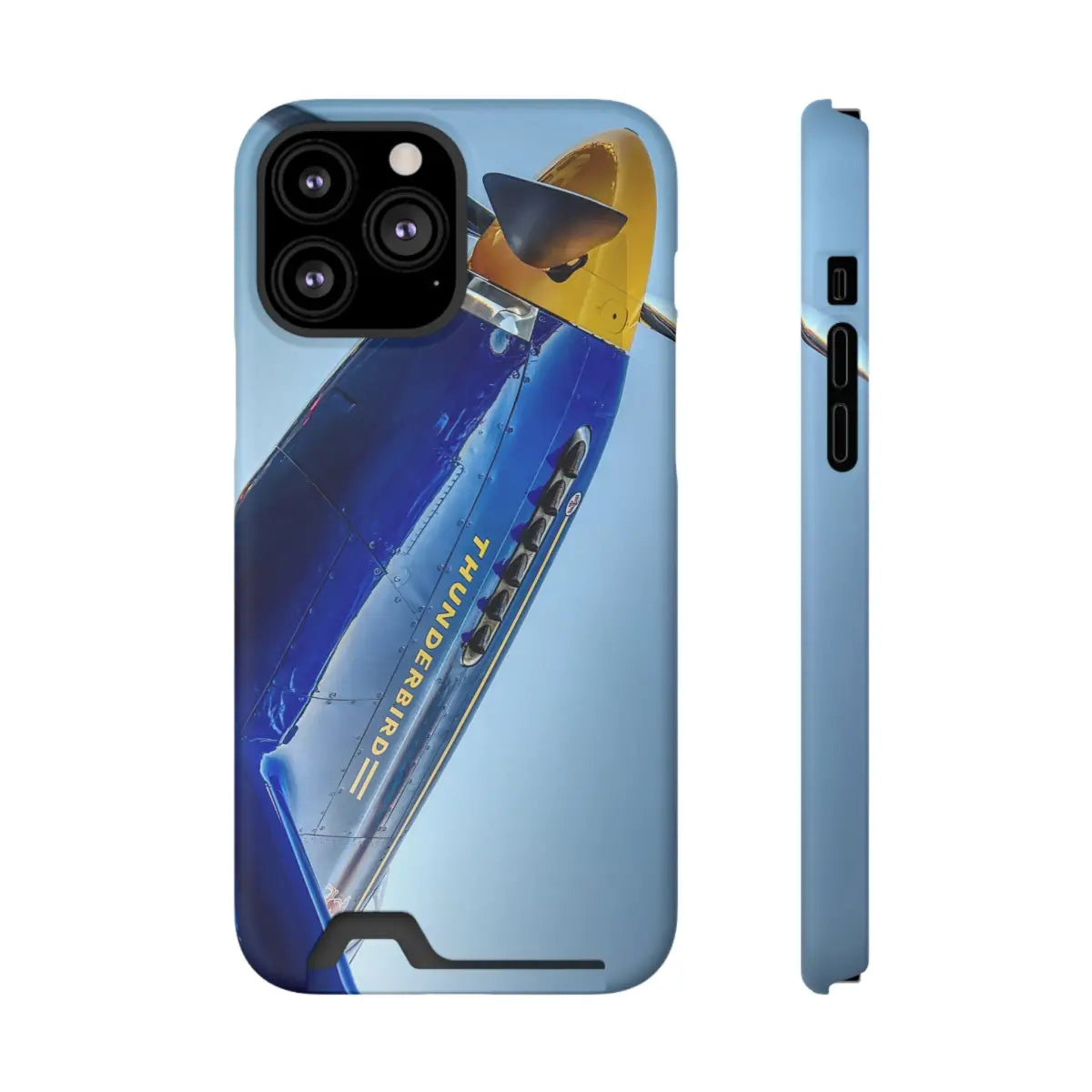P-51C Mustang - Thunderbird Phone Case with Card Holder - Aviation Inspired Design - Gifts for pilots - apparel