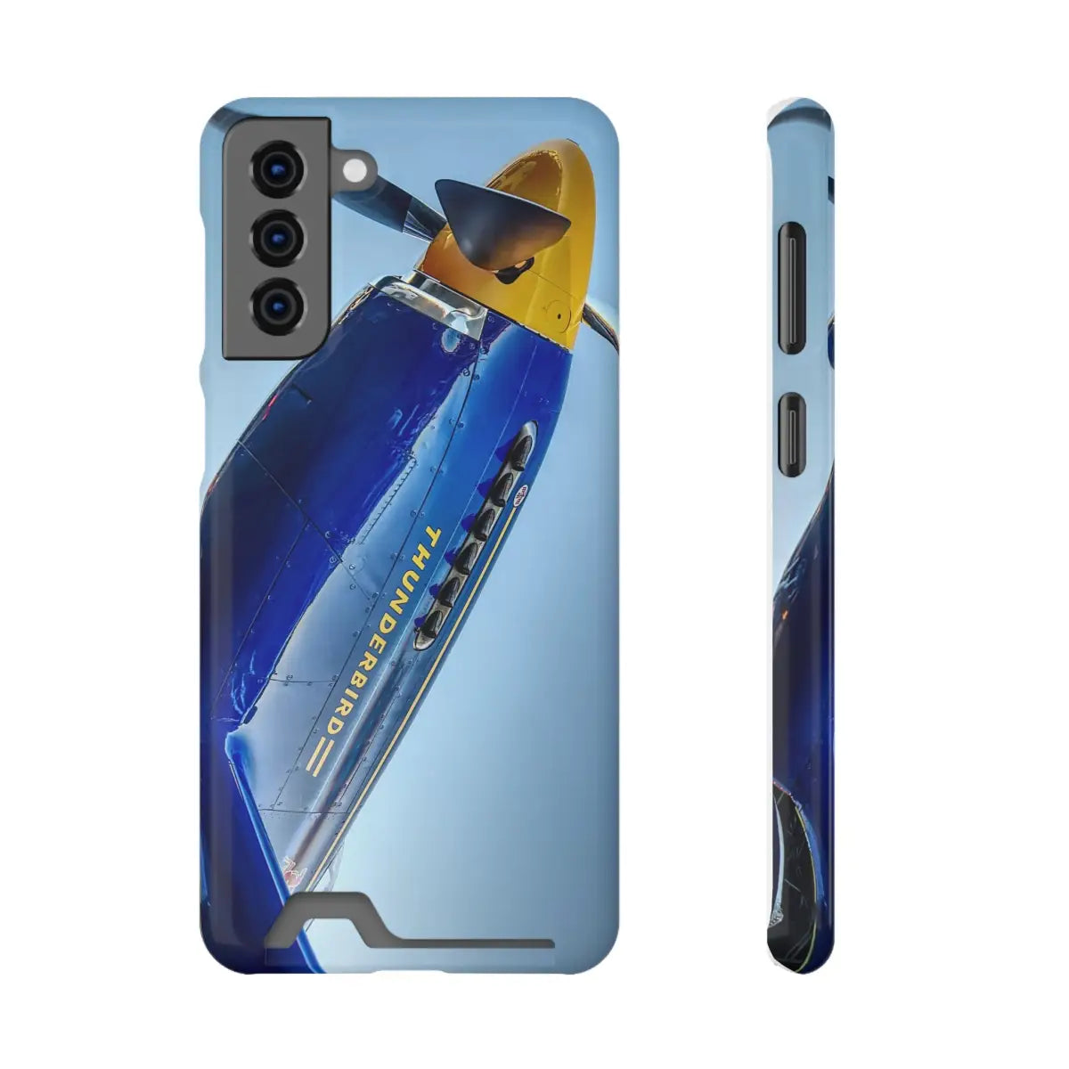 P-51C Mustang - Thunderbird Phone Case with Card Holder - Aviation Inspired Design - Gifts for pilots - apparel