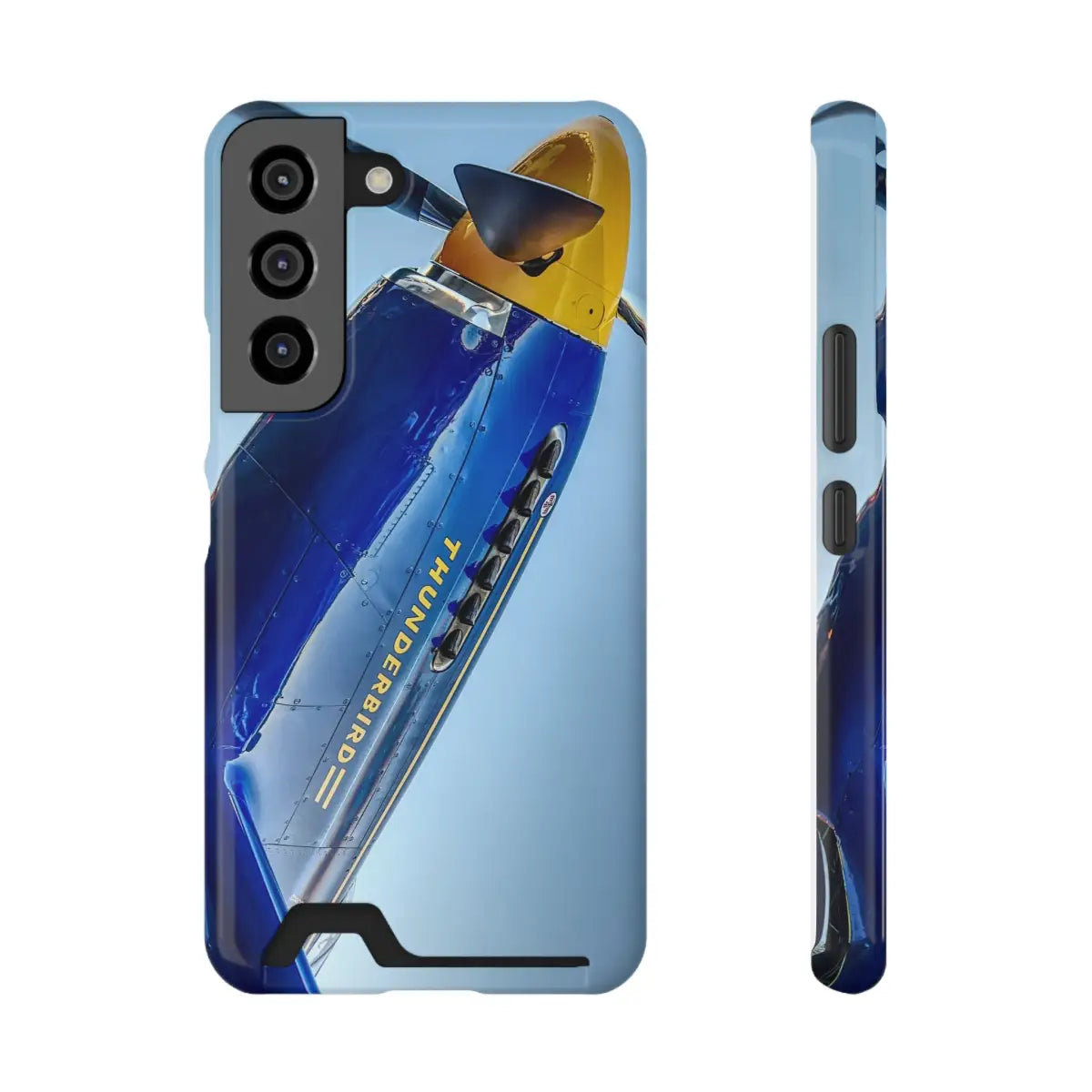 P-51C Mustang - Thunderbird Phone Case with Card Holder - Aviation Inspired Design - Gifts for pilots - apparel