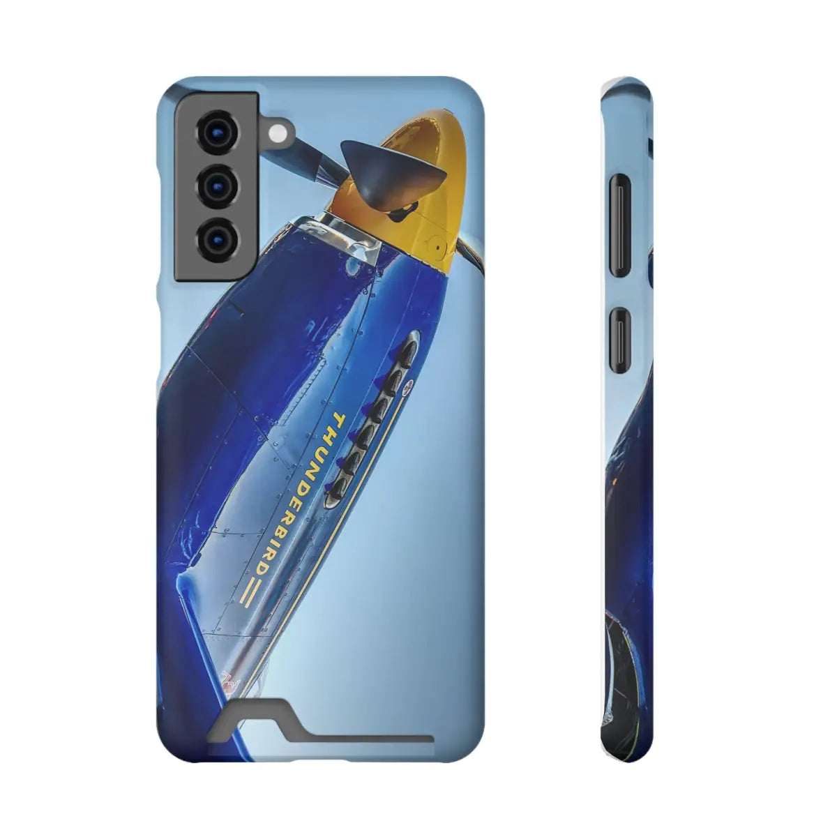 P-51C Mustang - Thunderbird Phone Case with Card Holder - Aviation Inspired Design - Gifts for pilots - apparel