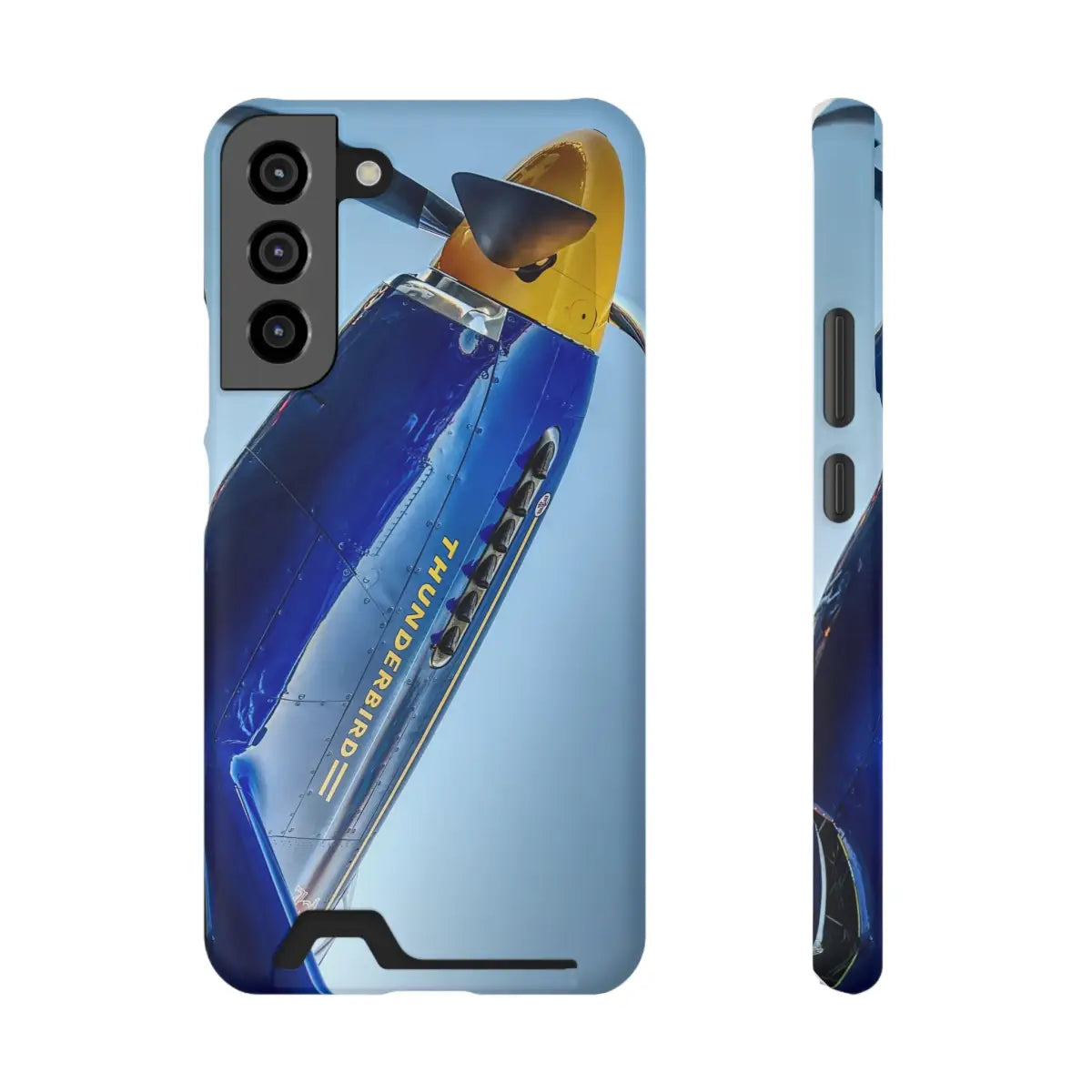 P-51C Mustang - Thunderbird Phone Case with Card Holder - Aviation Inspired Design - Gifts for pilots - apparel
