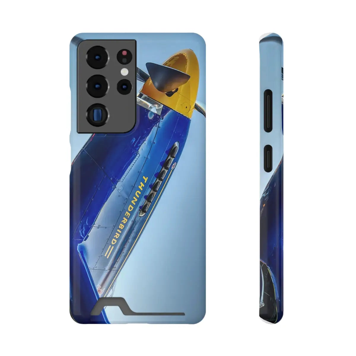P-51C Mustang - Thunderbird Phone Case with Card Holder - Aviation Inspired Design - Gifts for pilots - apparel