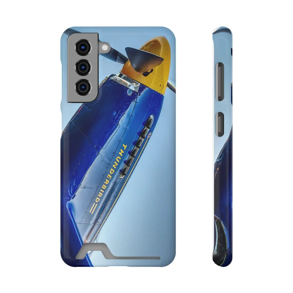 P-51C Mustang - Thunderbird Phone Case with Card Holder - Aviation Inspired Design - Gifts for pilots - apparel