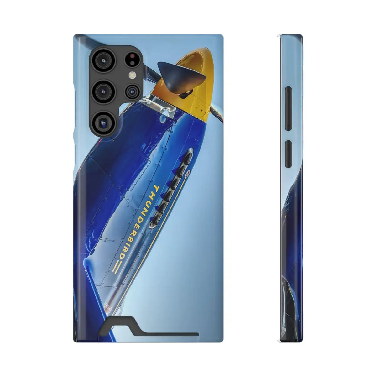 P-51C Mustang - Thunderbird Phone Case with Card Holder - Aviation Inspired Design - Gifts for pilots - apparel