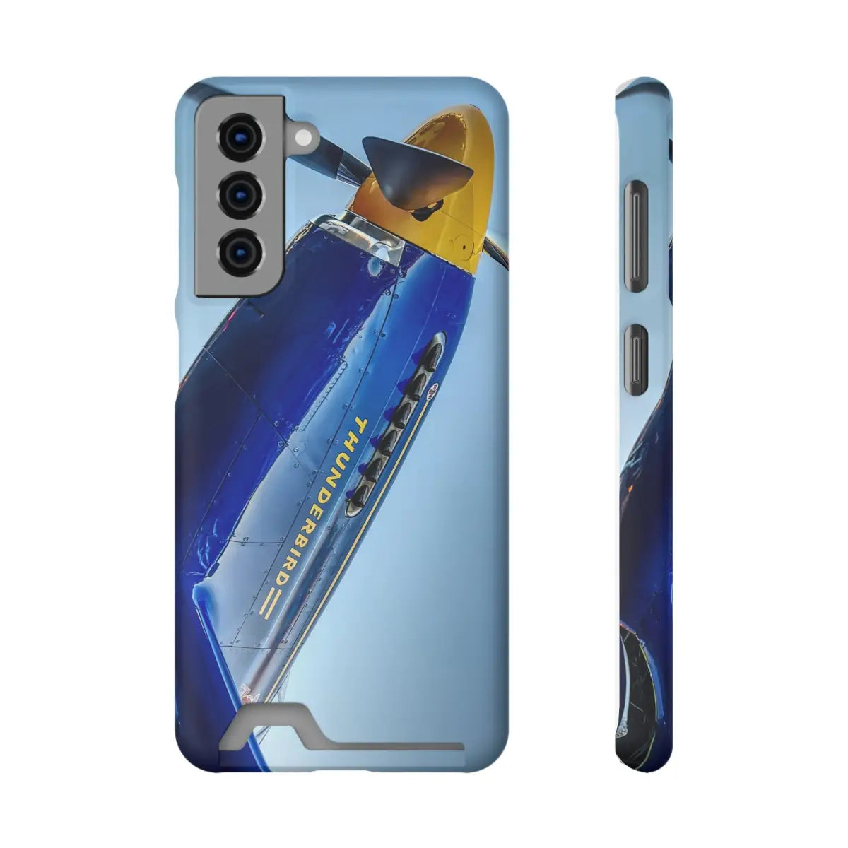P-51C Mustang - Thunderbird Phone Case with Card Holder - Aviation Inspired Design - Gifts for pilots - apparel