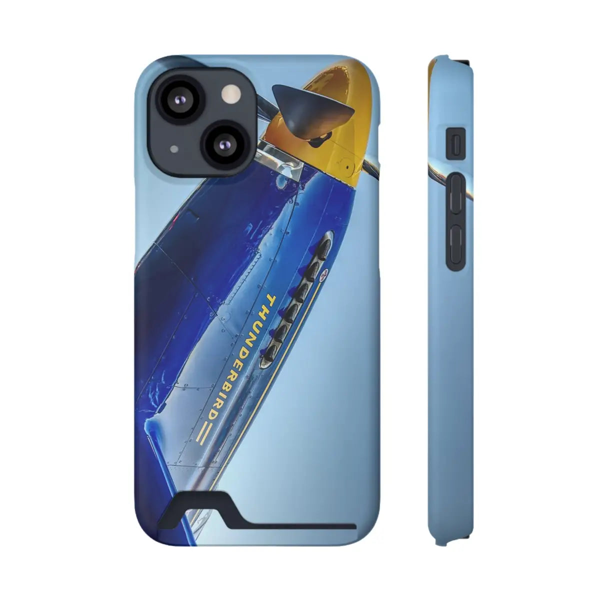 P-51C Mustang - Thunderbird Phone Case with Card Holder - Aviation Inspired Design - Gifts for pilots - apparel