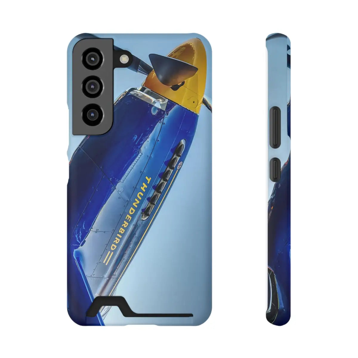P-51C Mustang - Thunderbird Phone Case with Card Holder - Aviation Inspired Design - Gifts for pilots - apparel