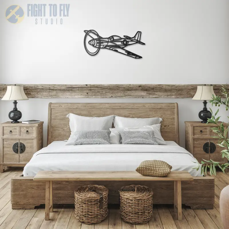 P-51D Flying Die Cut Metal Wall Art - Sign - Pilot gifts - WWII warbird t-shirt