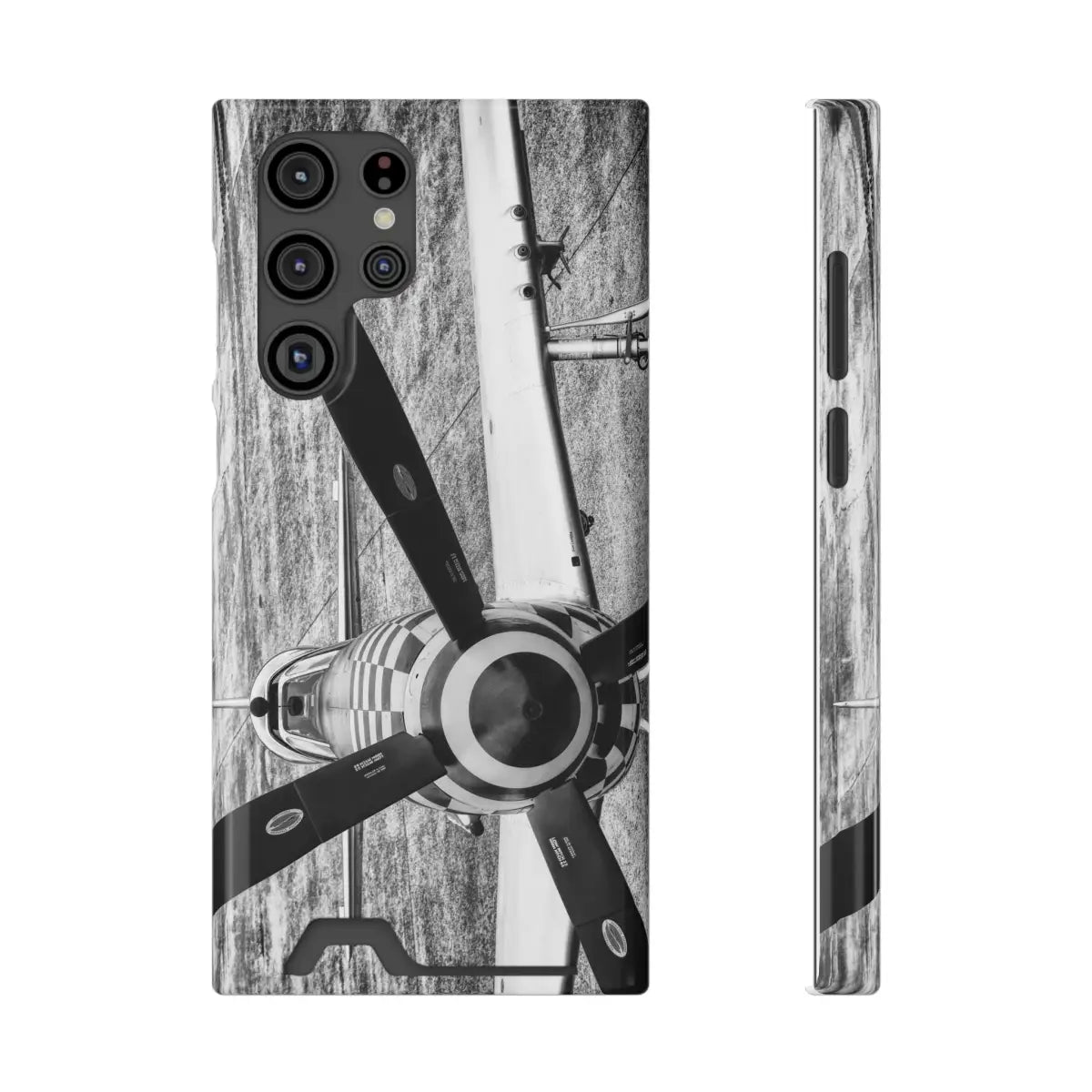 P-51D Mustang Aviation-Inspired Phone Case with Card Holder - Vintage Propeller Design - Gifts for pilots - Aviation