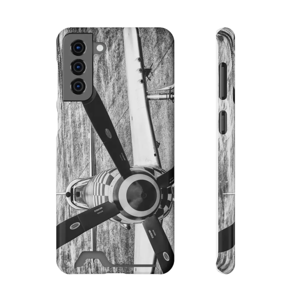 P-51D Mustang Aviation-Inspired Phone Case with Card Holder - Vintage Propeller Design - Gifts for pilots - Aviation