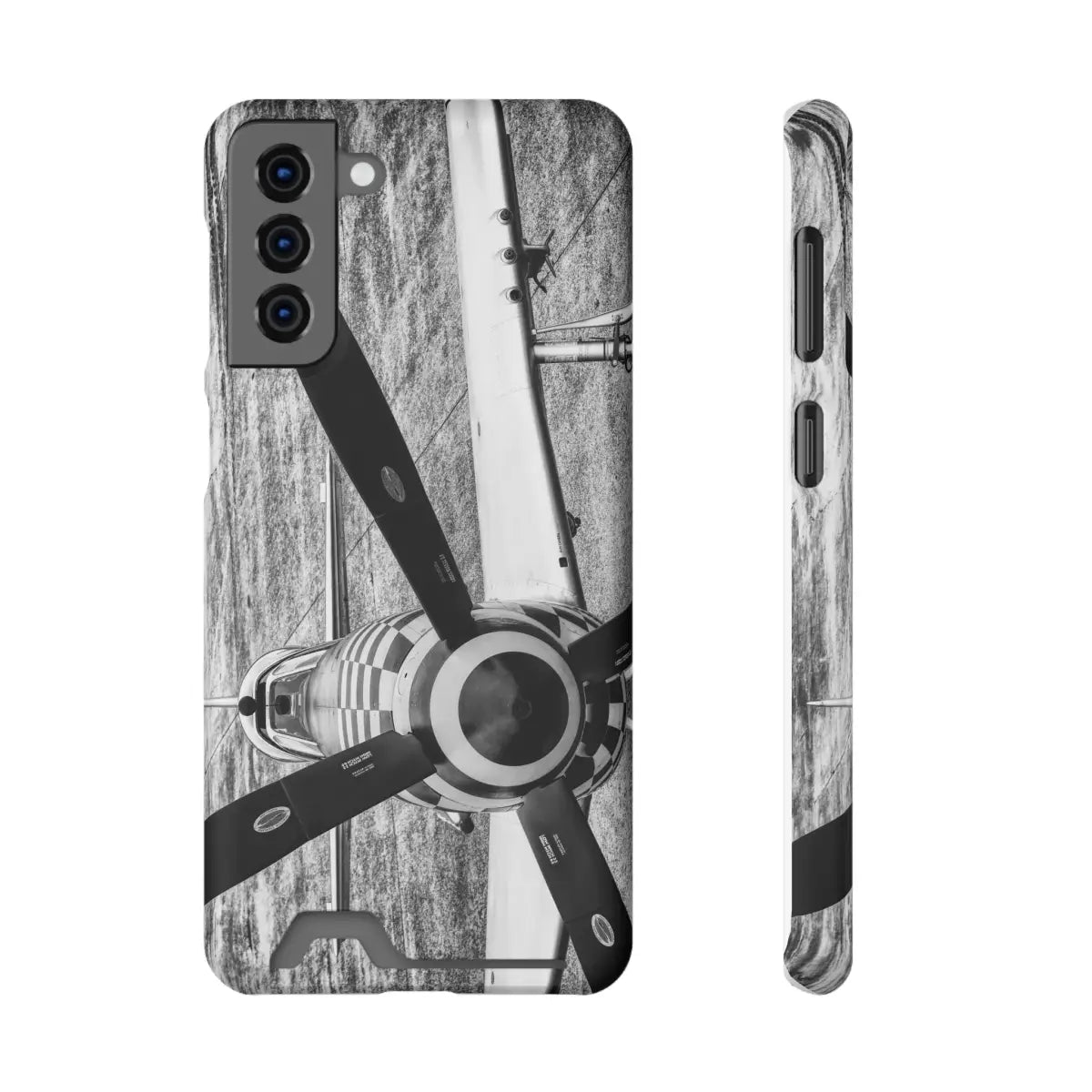P-51D Mustang Aviation-Inspired Phone Case with Card Holder - Vintage Propeller Design - Gifts for pilots - Aviation