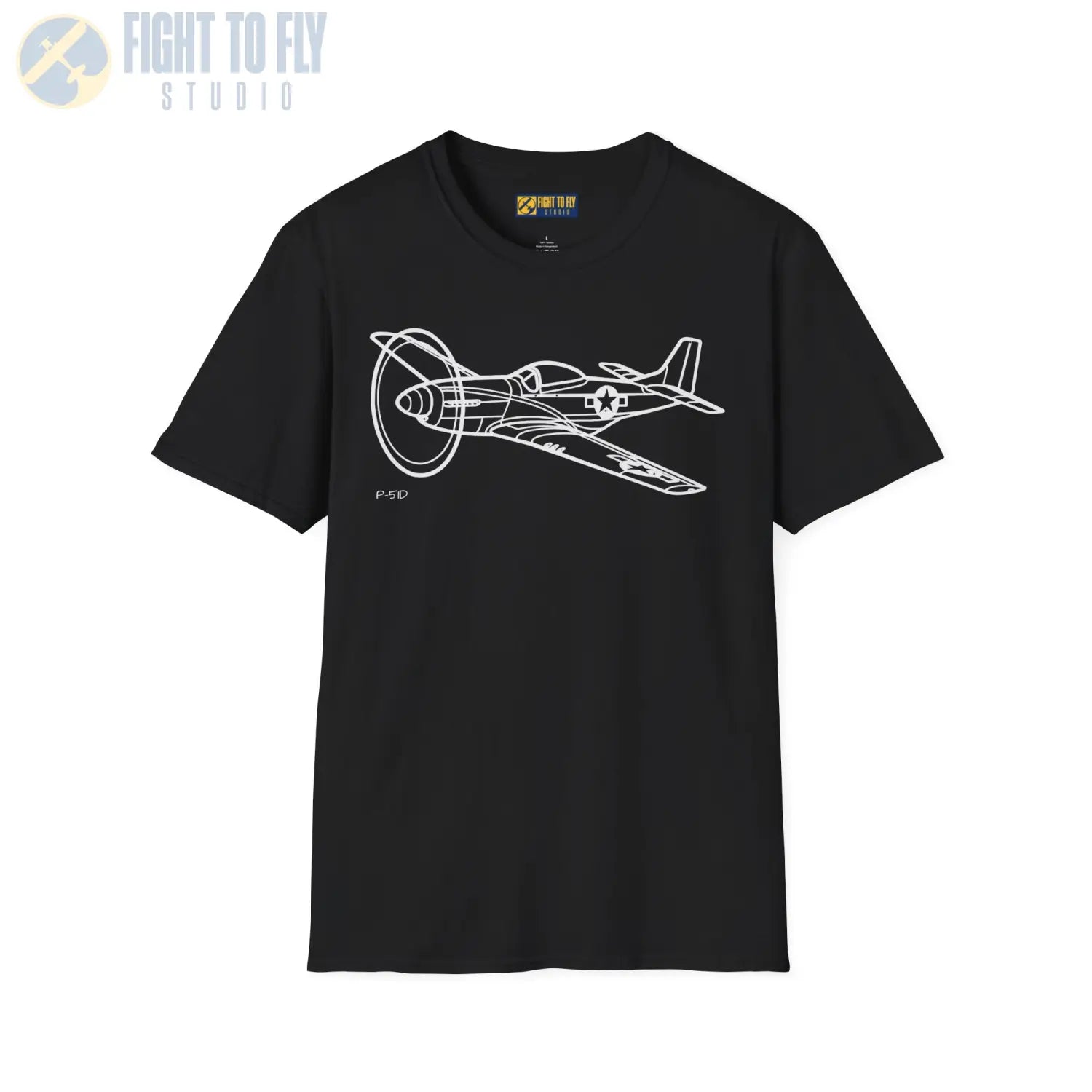 P-51D Mustang Flying T-Shirt - Pilot gifts - WWII warbird t-shirt