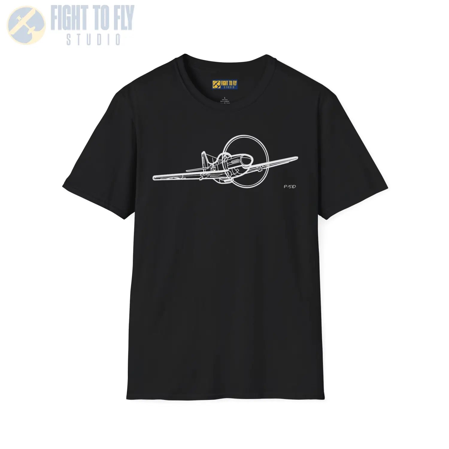 P-51D Mustang Flying T-Shirt - Pilot gifts - WWII warbird t-shirt