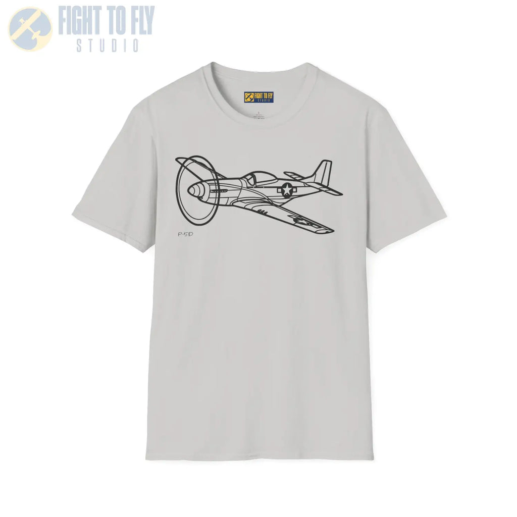 P-51D Mustang Flying T-Shirt - Pilot gifts - WWII warbird t-shirt