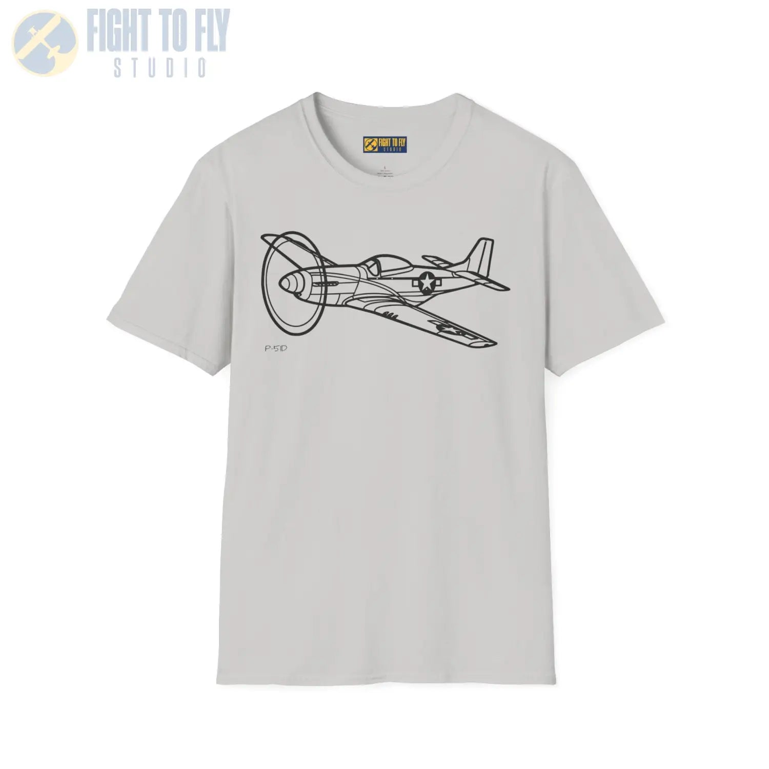 P-51D Mustang Flying T-Shirt - Pilot gifts - WWII warbird t-shirt