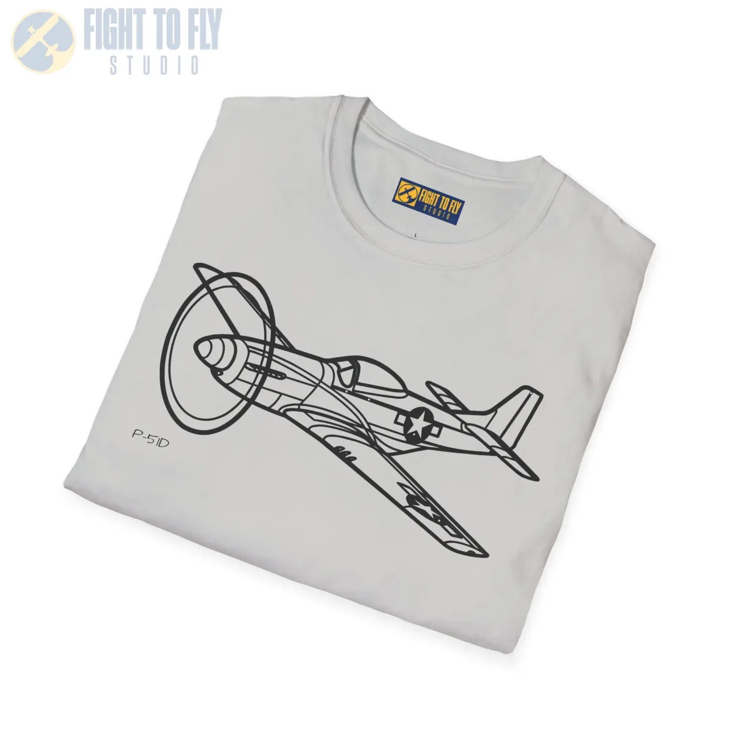 P-51D Mustang Flying T-Shirt - Pilot gifts - WWII warbird t-shirt