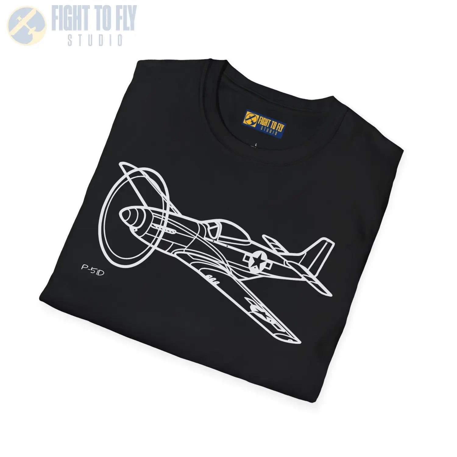P-51D Mustang Flying T-Shirt - Pilot gifts - WWII warbird t-shirt