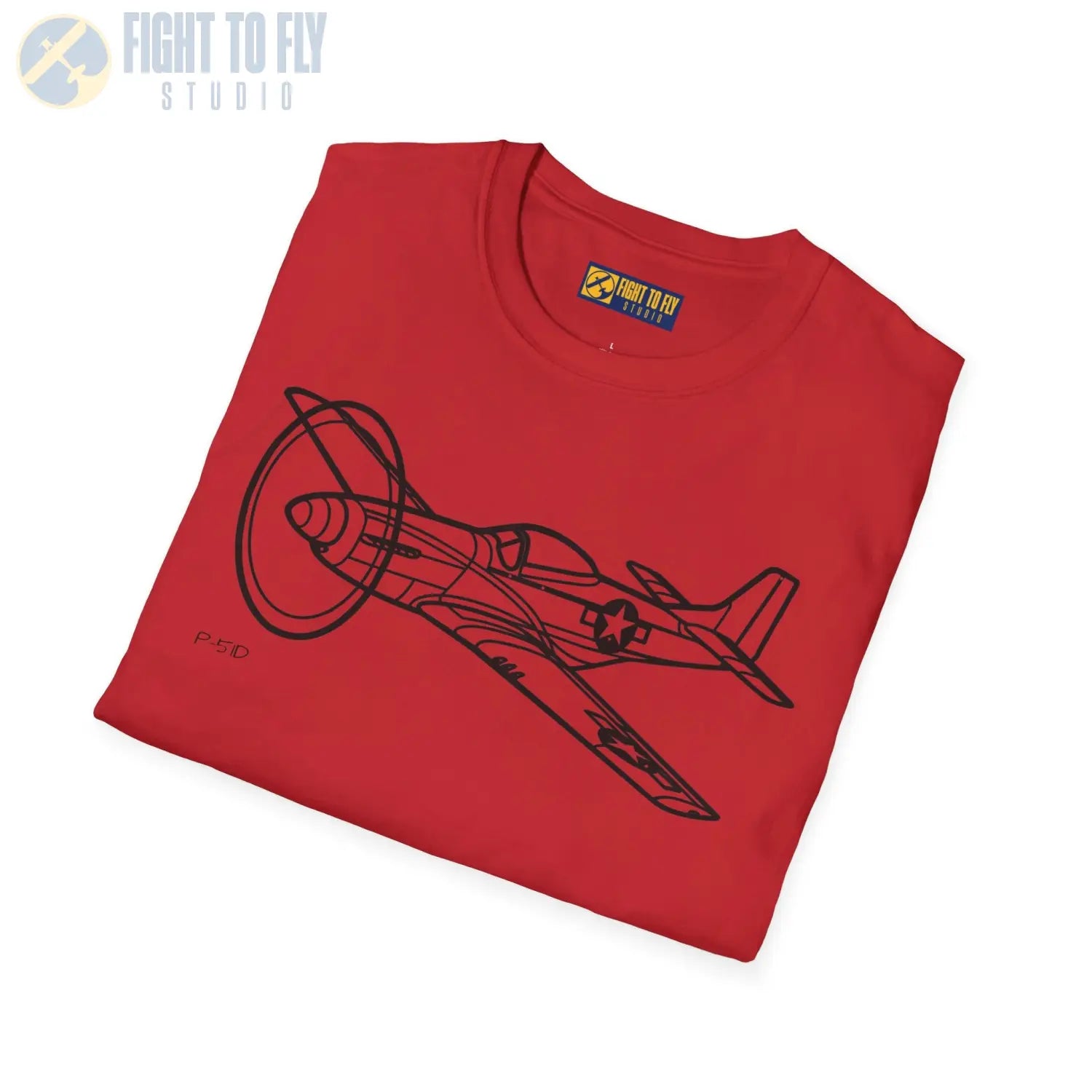 P-51D Mustang Flying T-Shirt - Pilot gifts - WWII warbird t-shirt