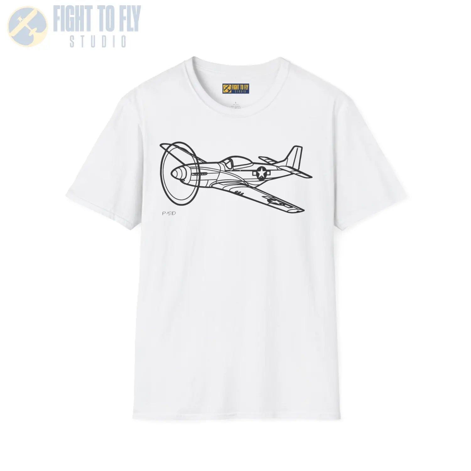 P-51D Mustang Flying T-Shirt - Pilot gifts - WWII warbird t-shirt