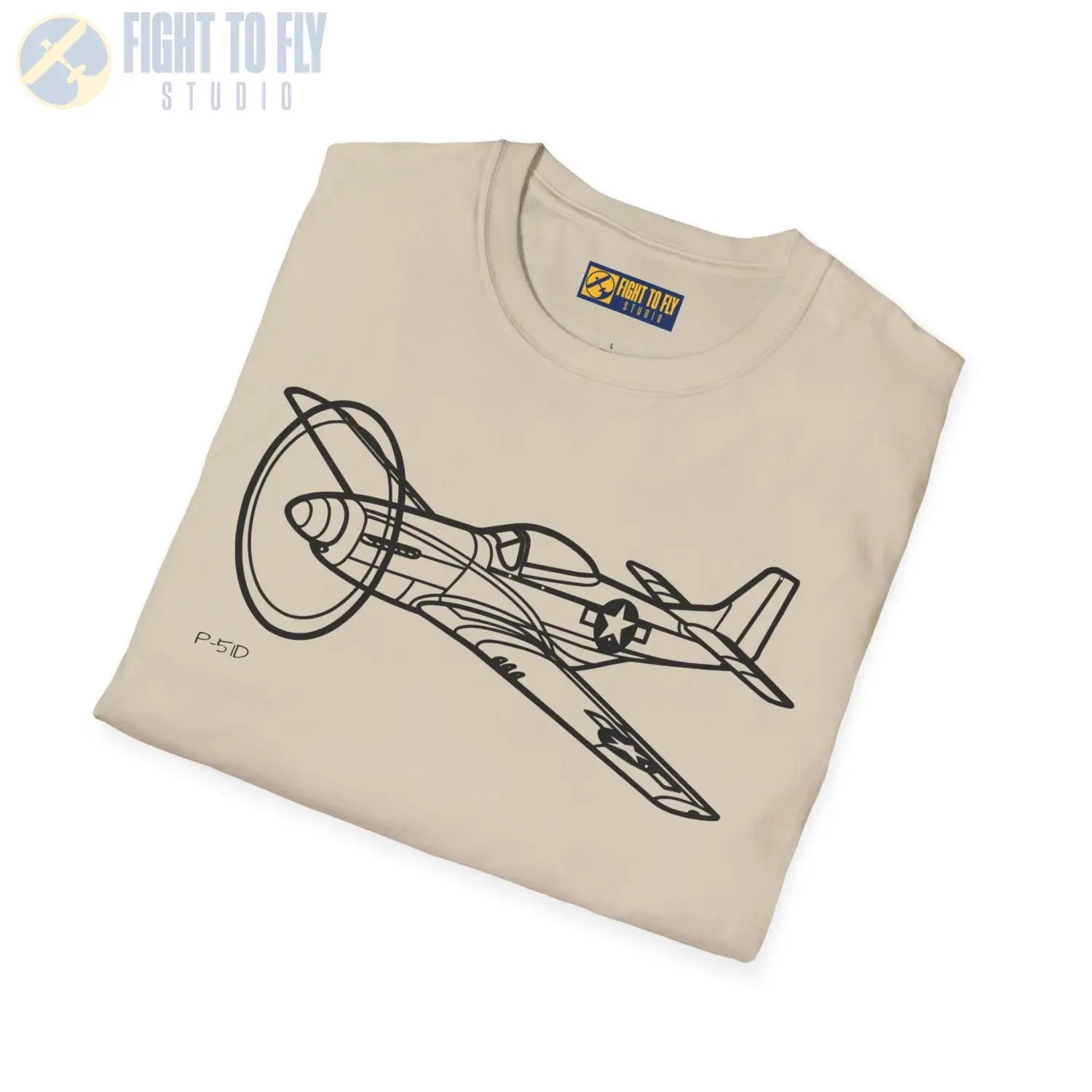 P-51D Mustang Flying T-Shirt - Pilot gifts - WWII warbird t-shirt