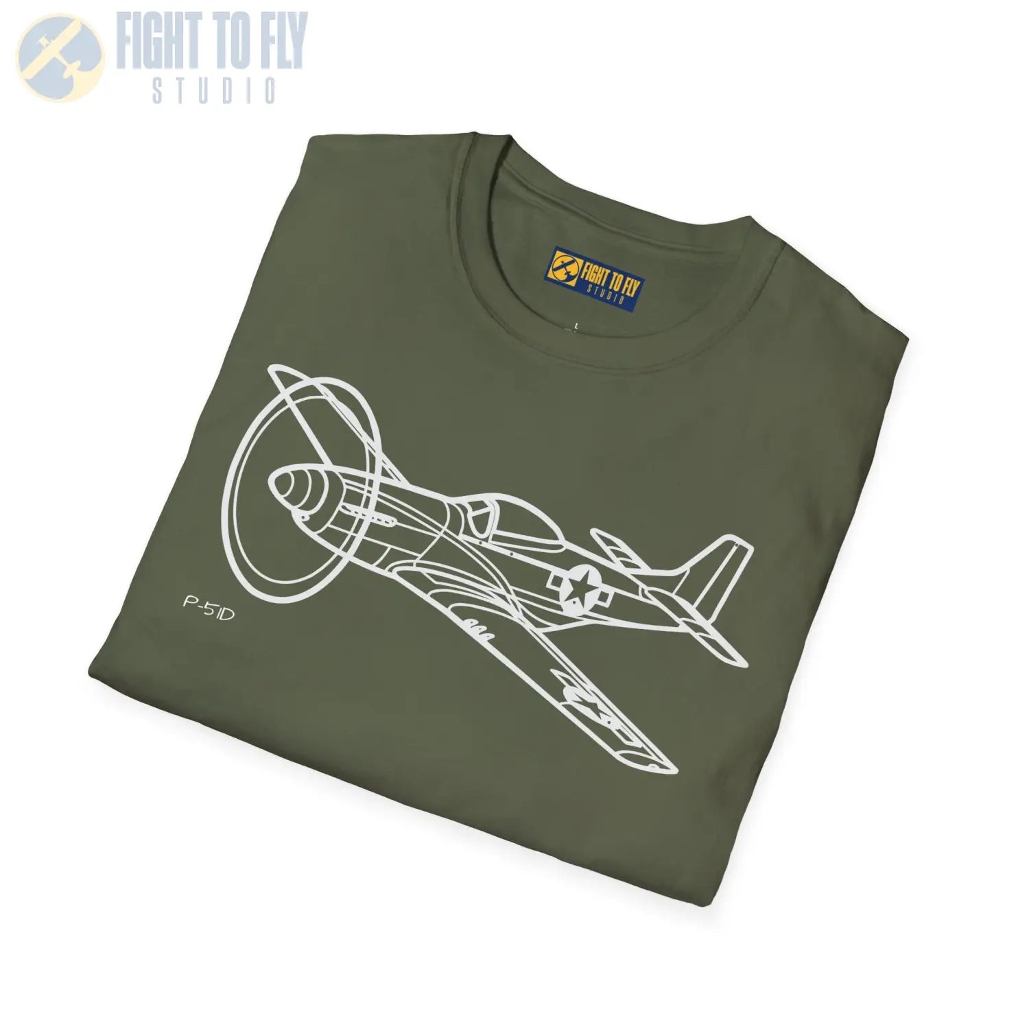 P-51D Mustang Flying T-Shirt - Pilot gifts - WWII warbird t-shirt