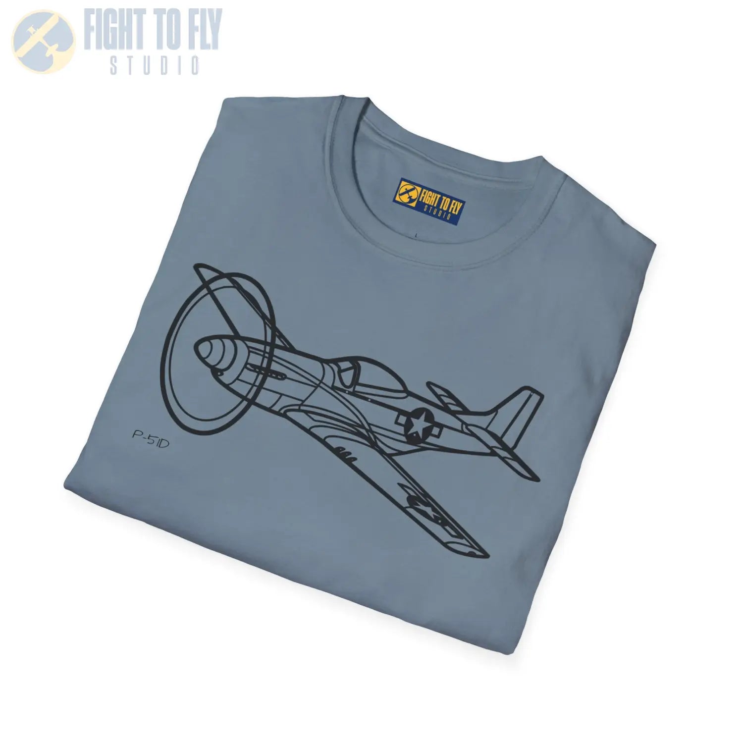 P-51D Mustang Flying T-Shirt - Pilot gifts - WWII warbird t-shirt