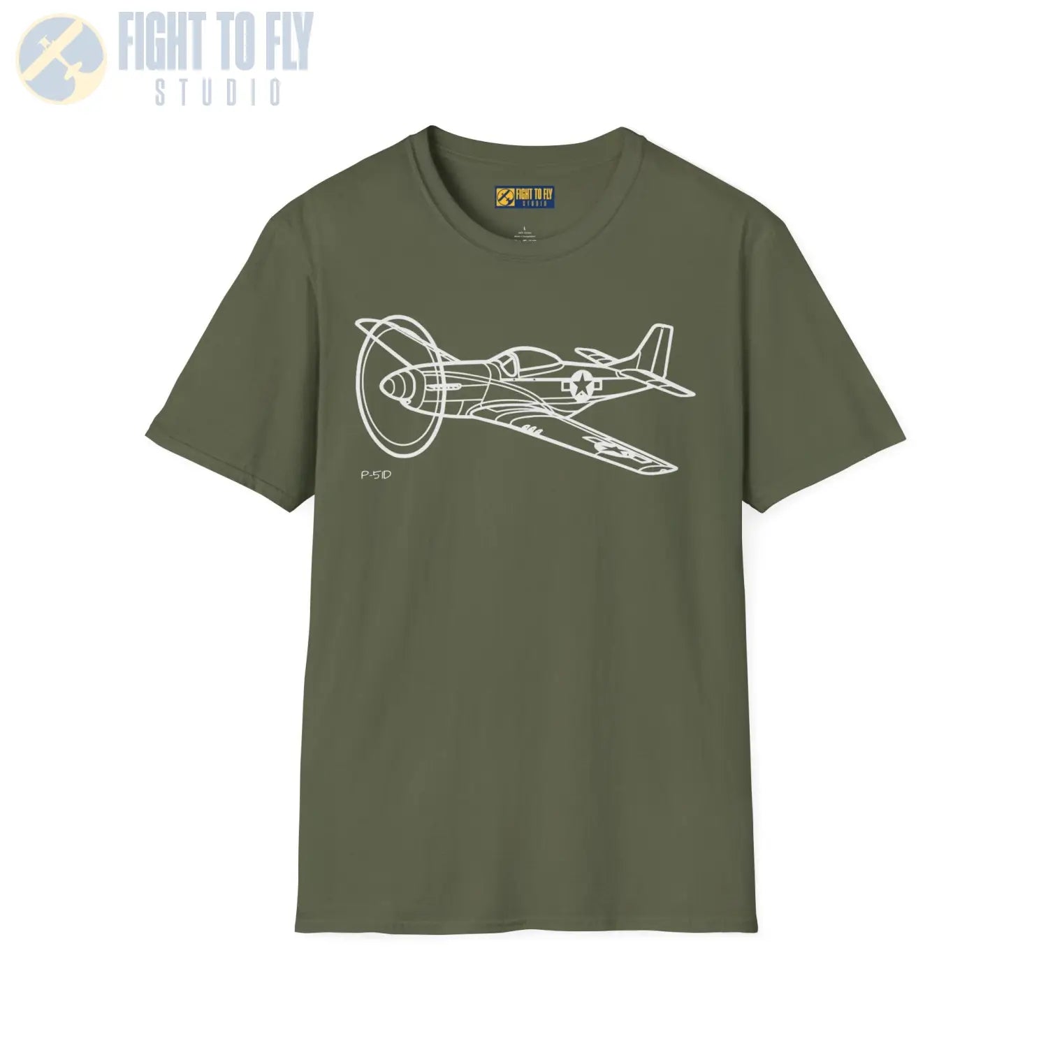P-51D Mustang Flying T-Shirt - Pilot gifts - WWII warbird t-shirt