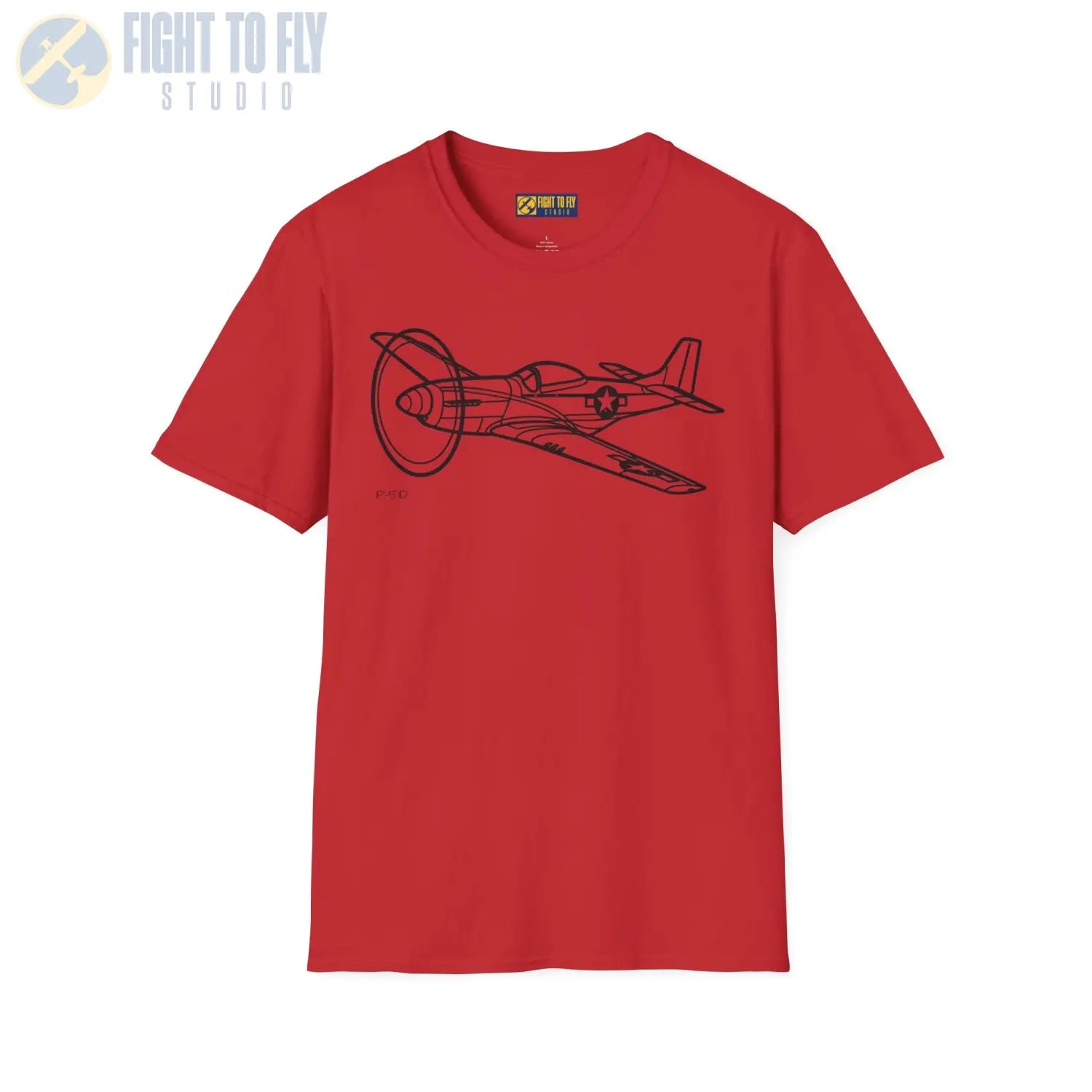 P-51D Mustang Flying T-Shirt - Pilot gifts - WWII warbird t-shirt