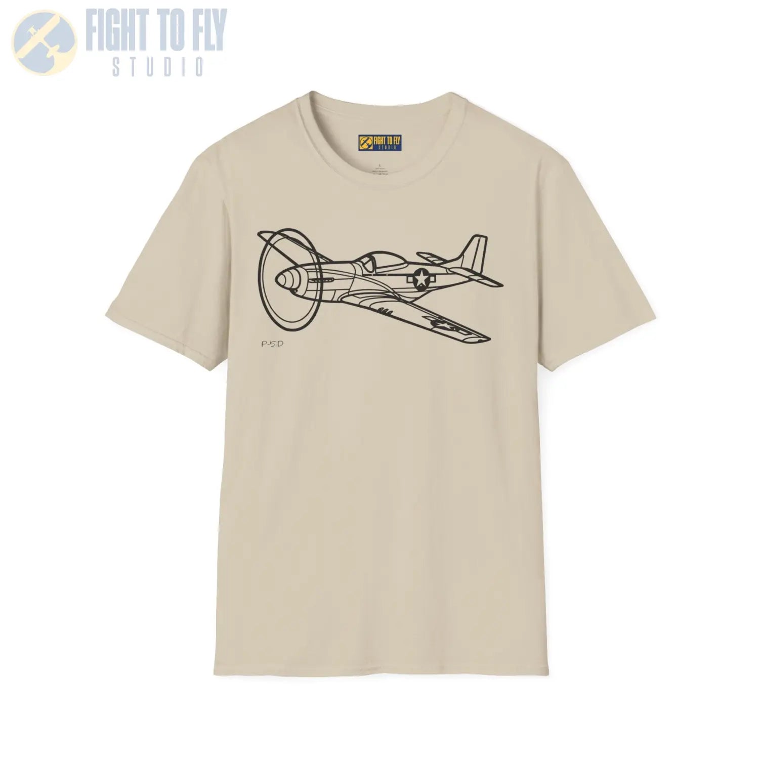 P-51D Mustang Flying T-Shirt - Pilot gifts - WWII warbird t-shirt