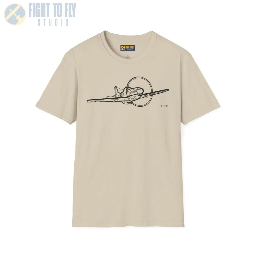 P-51D Mustang Flying T-Shirt - Pilot gifts - WWII warbird t-shirt