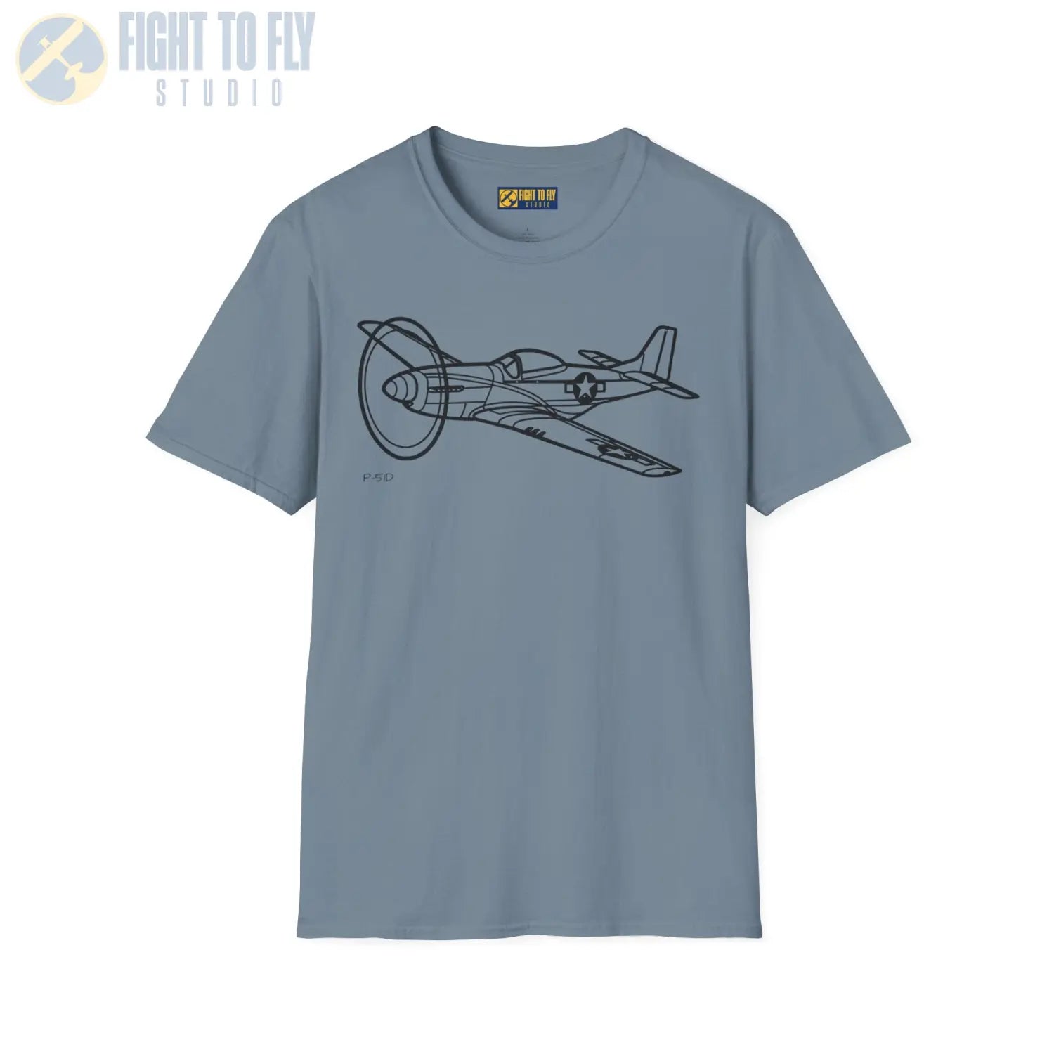 P-51D Mustang Flying T-Shirt - Pilot gifts - WWII warbird t-shirt