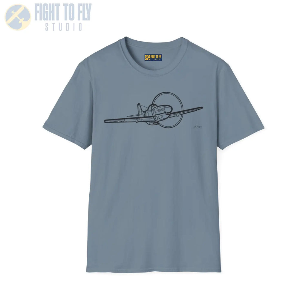 P-51D Mustang Flying T-Shirt - Pilot gifts - WWII warbird t-shirt