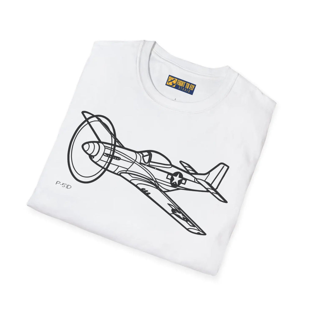 P-51D Mustang Flying T-Shirt - Pilot gifts - WWII warbird t-shirt