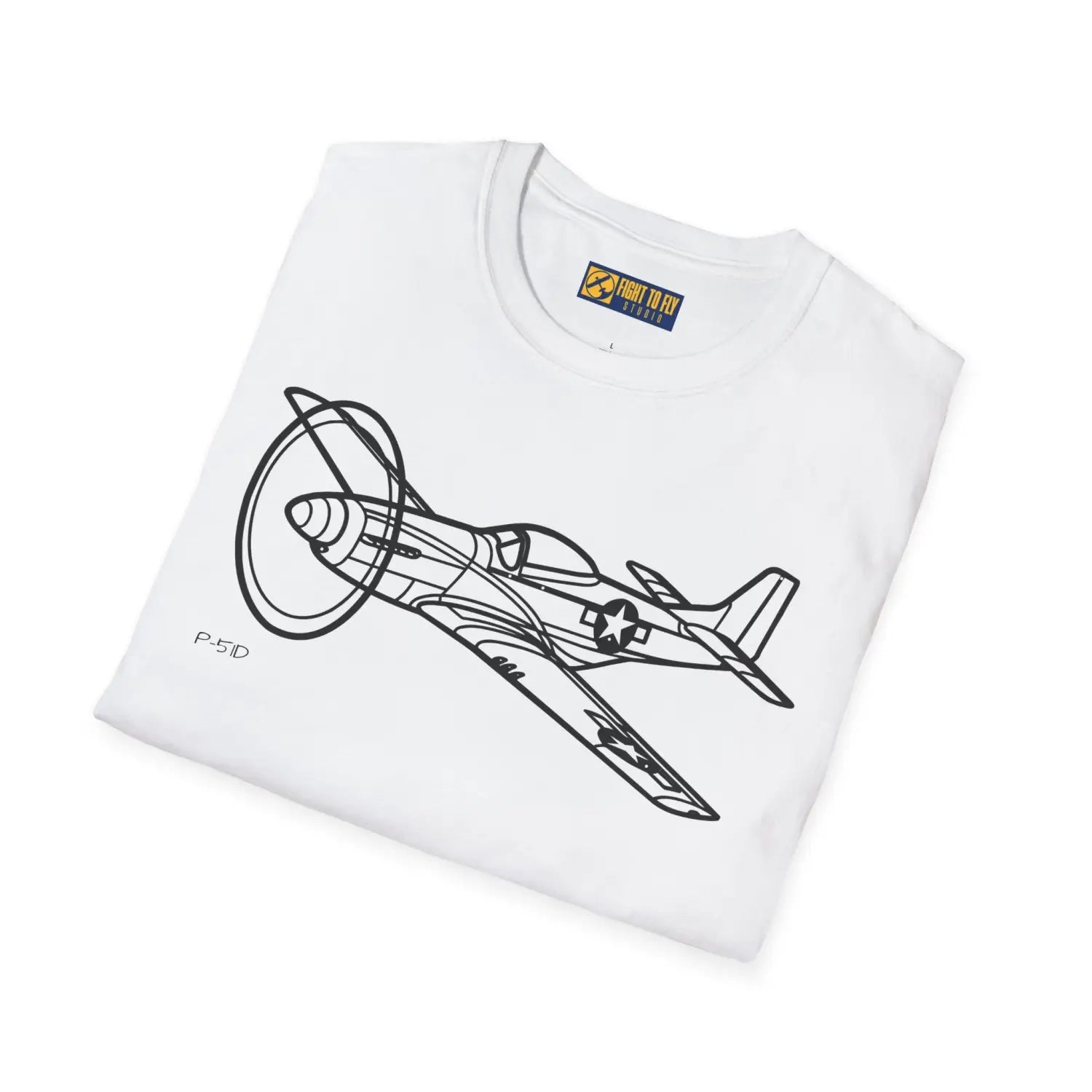 P-51D Mustang Flying T-Shirt - Pilot gifts - WWII warbird t-shirt